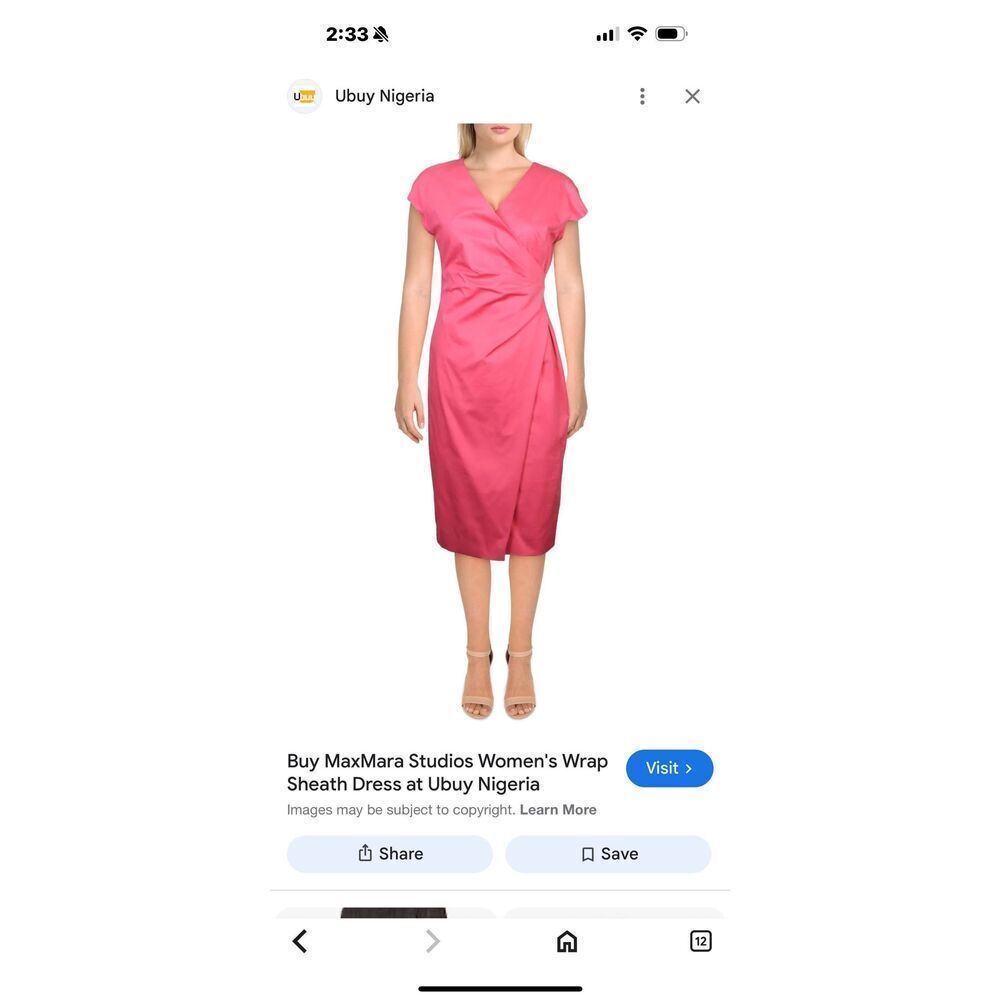 MaxMara Studios NWT Women's Wrap Sheath Dress sz 14
